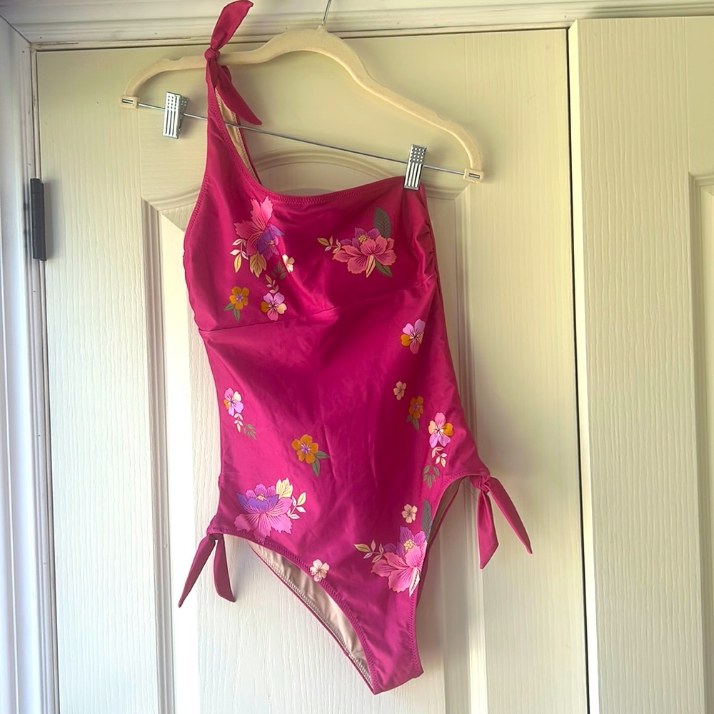 Spell & Gypsy swim one piece pink magenta floral sample